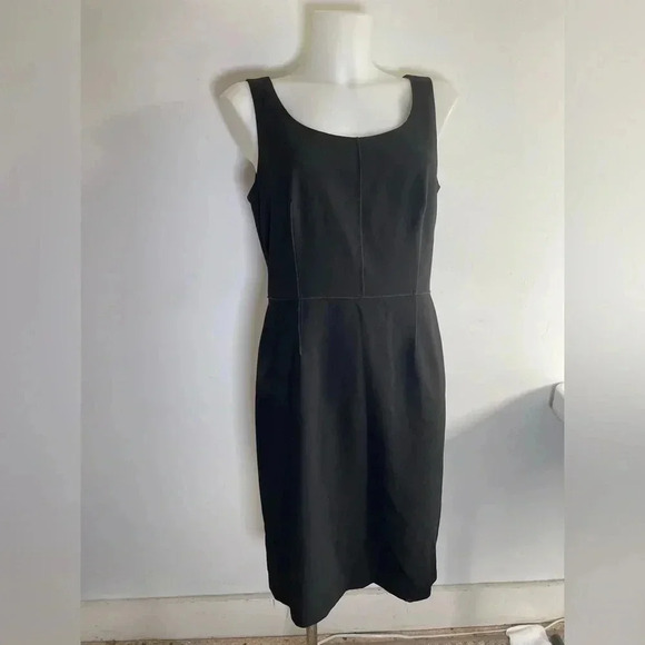 Ann Taylor Petite Black Virgin Wool Sheath Dress 10P‎ EUC 0150 - Picture 1 of 13
